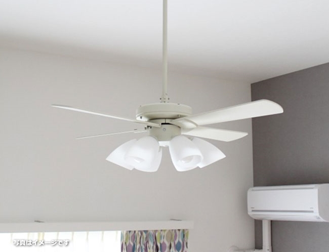 即日発送 傾斜対応 LED 電球色/昼白色 6灯 コイズミ製シーリングファン