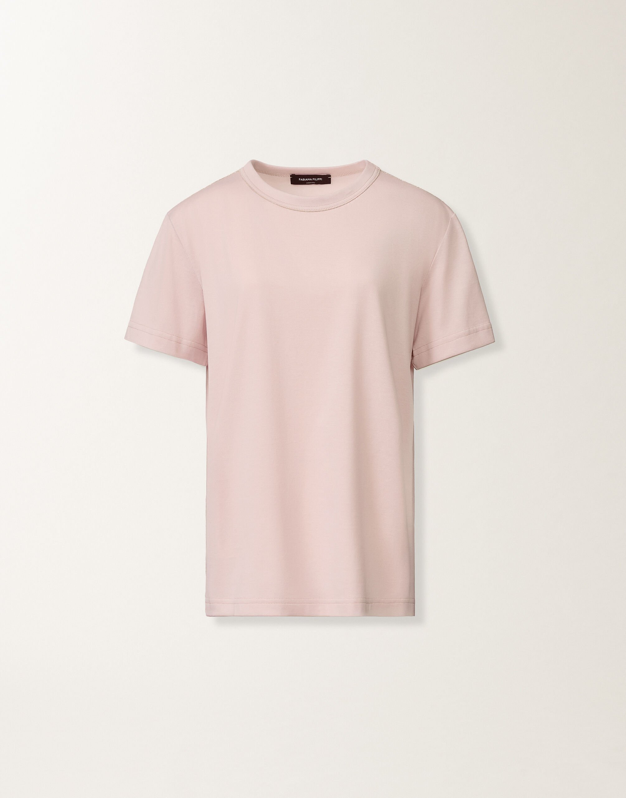 Lilac pink jersey T-shirt for Women | Fabiana Filippi®