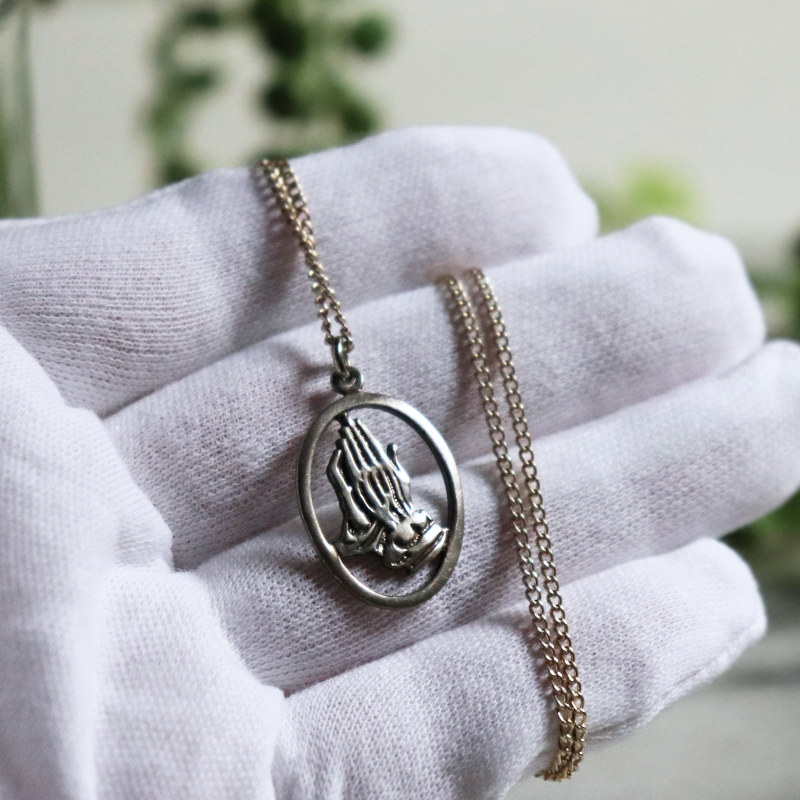 925 SILVER】アンティークジュエリー｜USAヴィンテージPray Hands 祈り