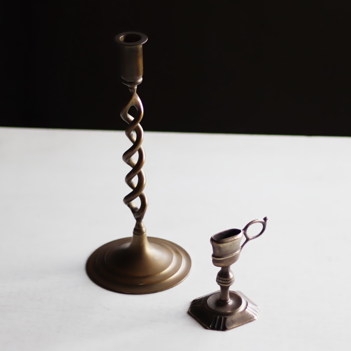 ITALYイタリアヴィンテージブラスキャンドルスナッファー用スタンド