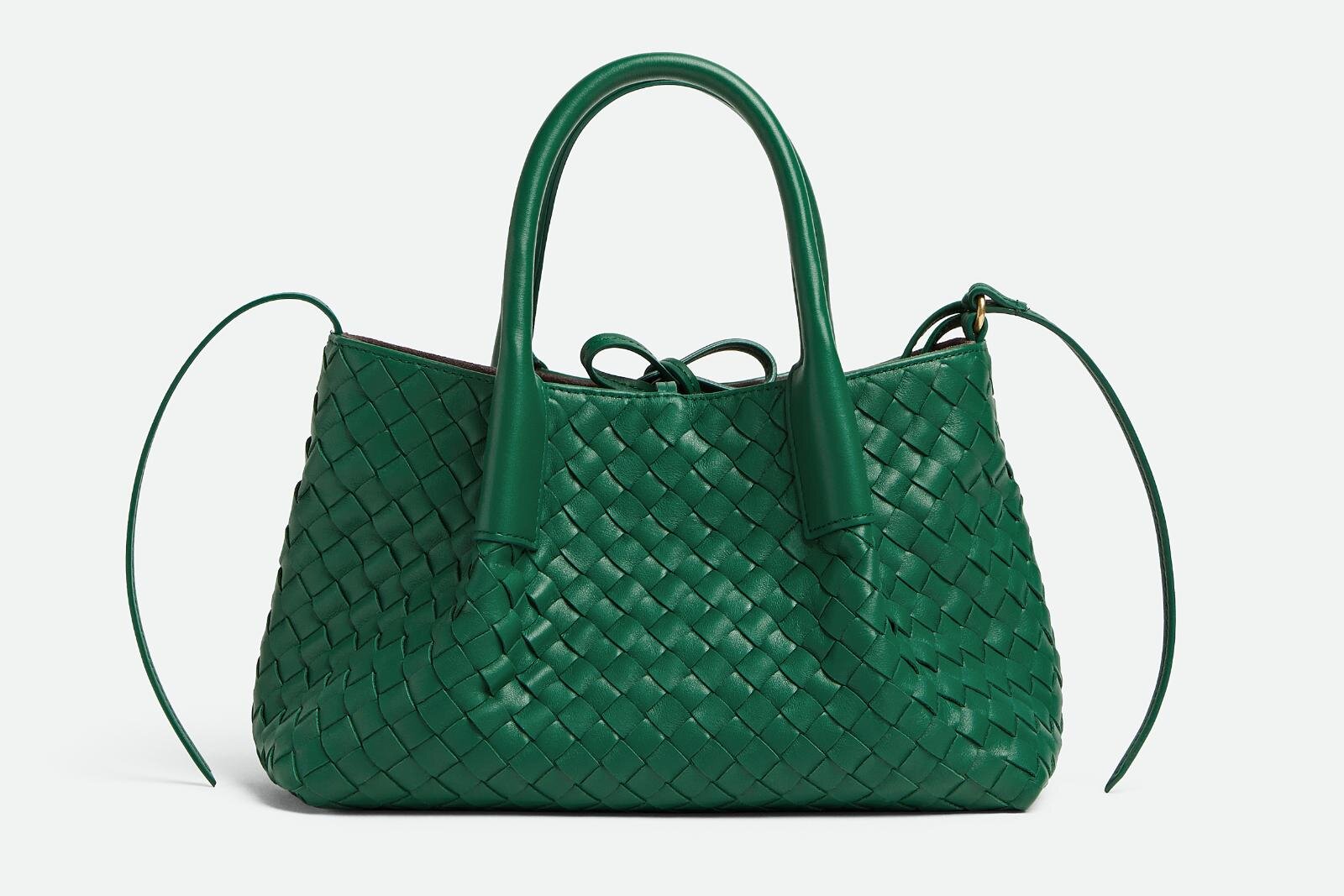 ボッテガ・ヴェネタ“ジャングルカラー”の編み込みレザーバッグ