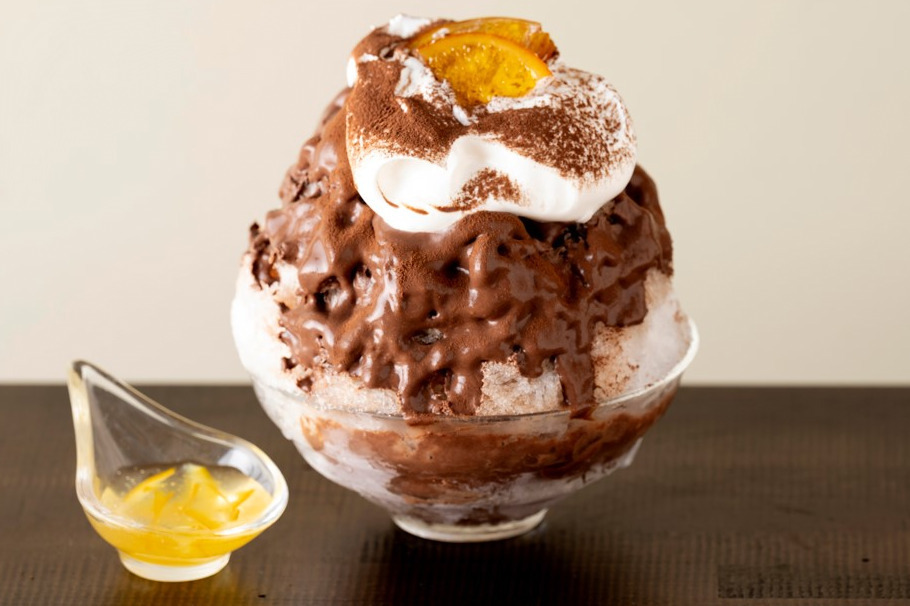 アコメヤ食堂の新作かき氷、ほろ苦濃厚ダークチョコや“きなこ餡×抹茶