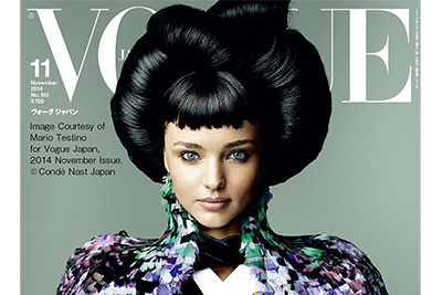 ミランダ・カーが芸者や初音ミクに！マリオ・テスティーノ撮影のVOGUE
