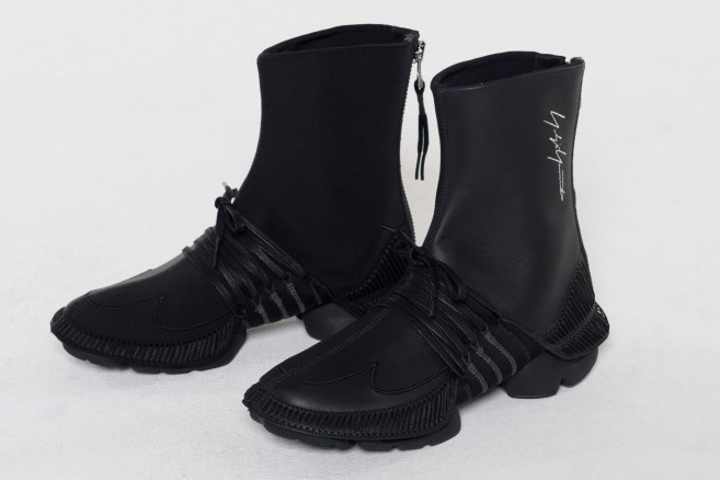 ヨウジヤマモト×アディダスの新作スニーカー、異素材を大胆に合わせた