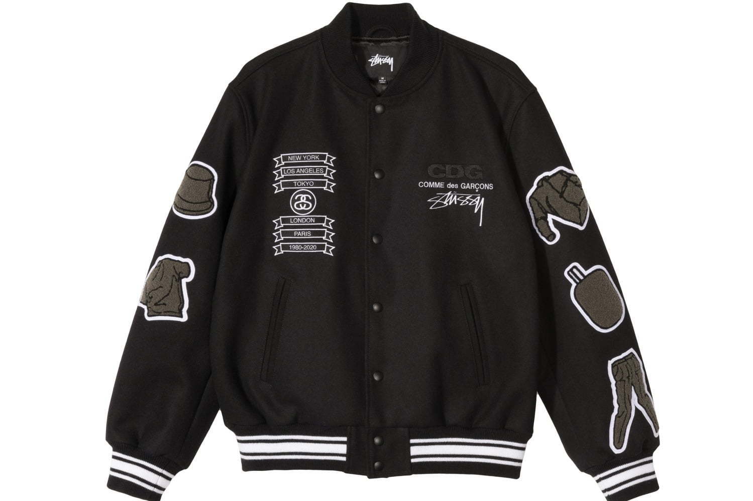 ステューシー＆コム デ ギャルソン限定バーシティジャケット、洋服