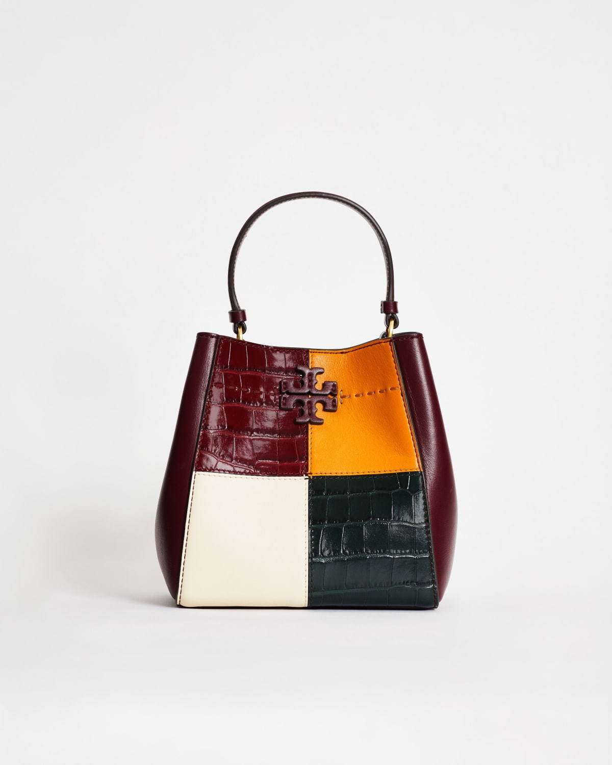 トリー バーチ新作「マックグロー スモール バケットバッグ」ダブル T