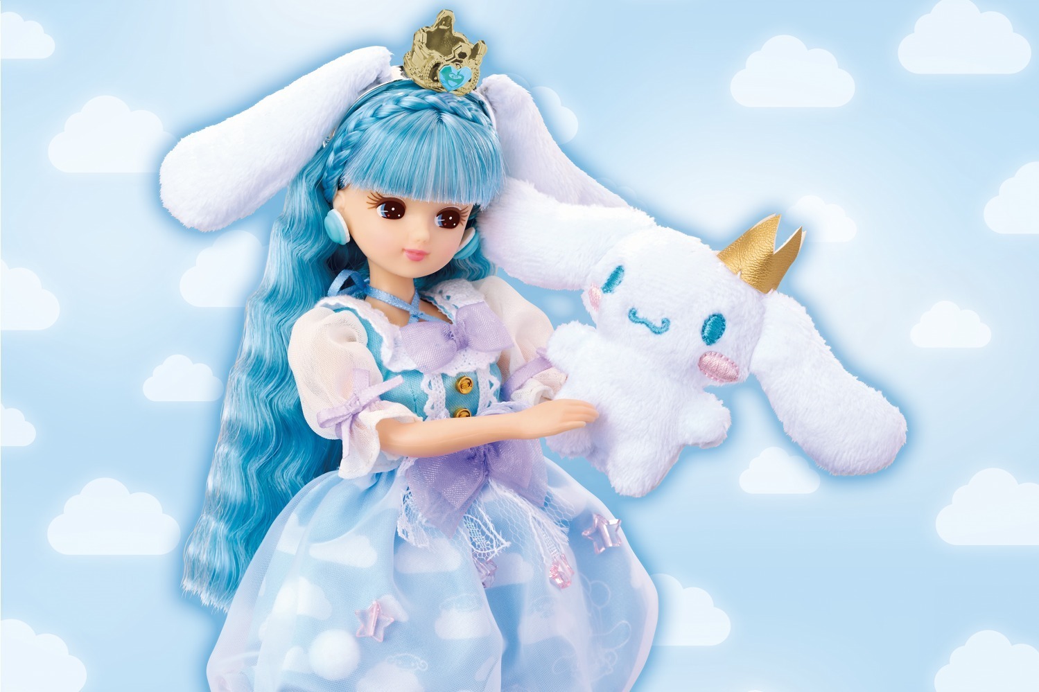 サンリオのシナモロール×「リカちゃん」のコラボドール、大きな耳付き