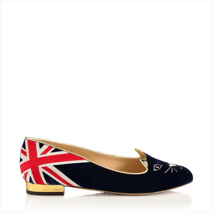 シャーロット オリンピア”英国”モチーフの新作シューズ、ネコ顔