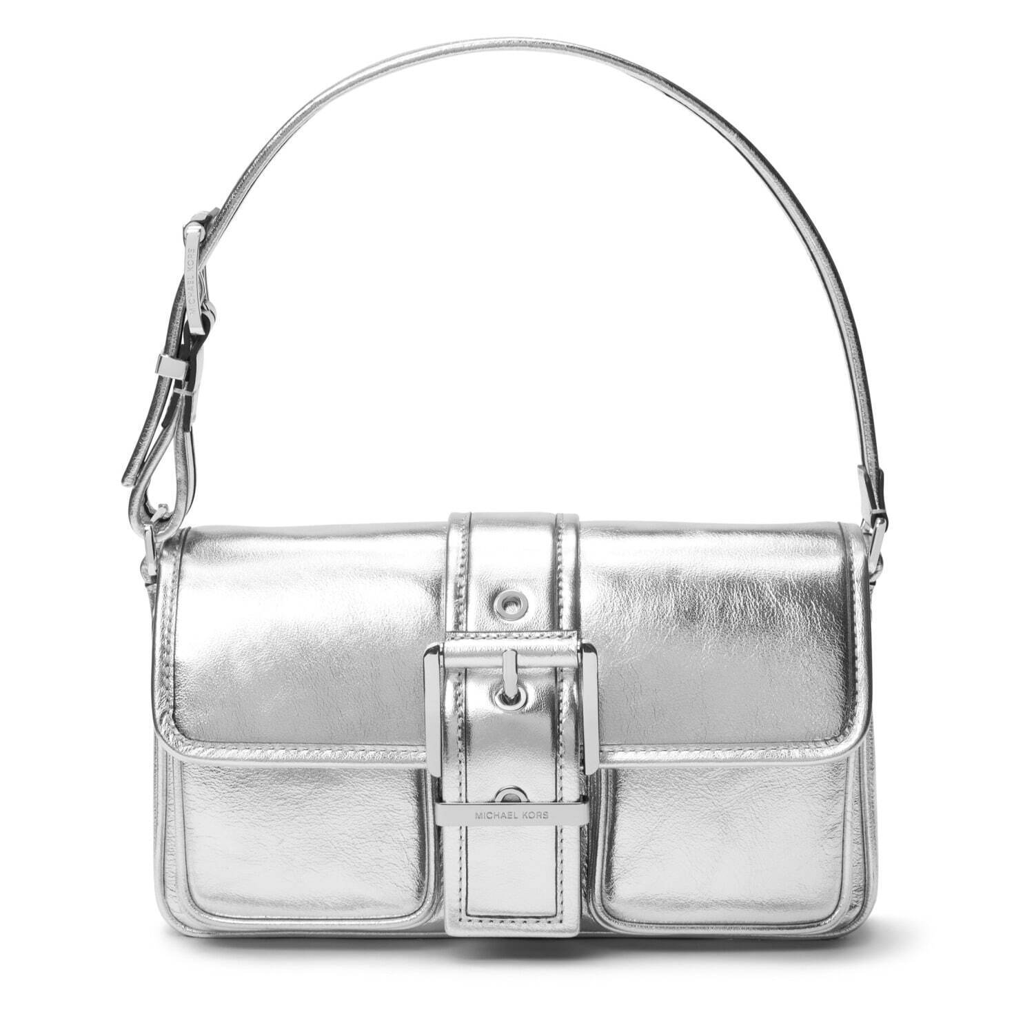 マイケル・コース24年春新作ハンドバッグ「コルビー」大胆なバックル