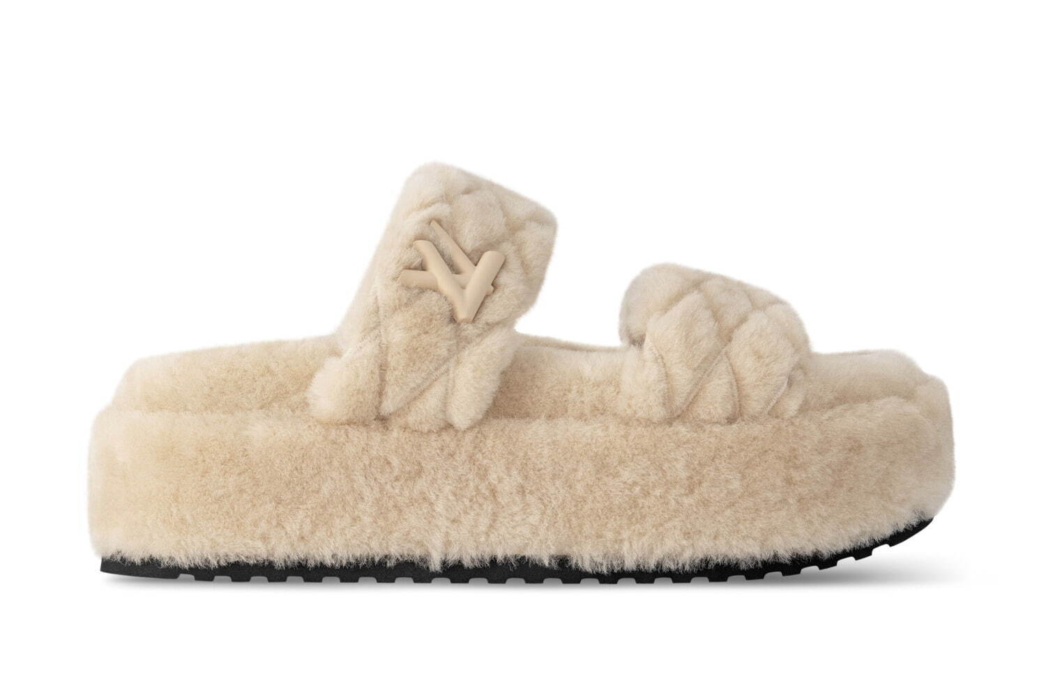 ルイ・ヴィトンのウィメンズサンダル、ふんわりシアリング