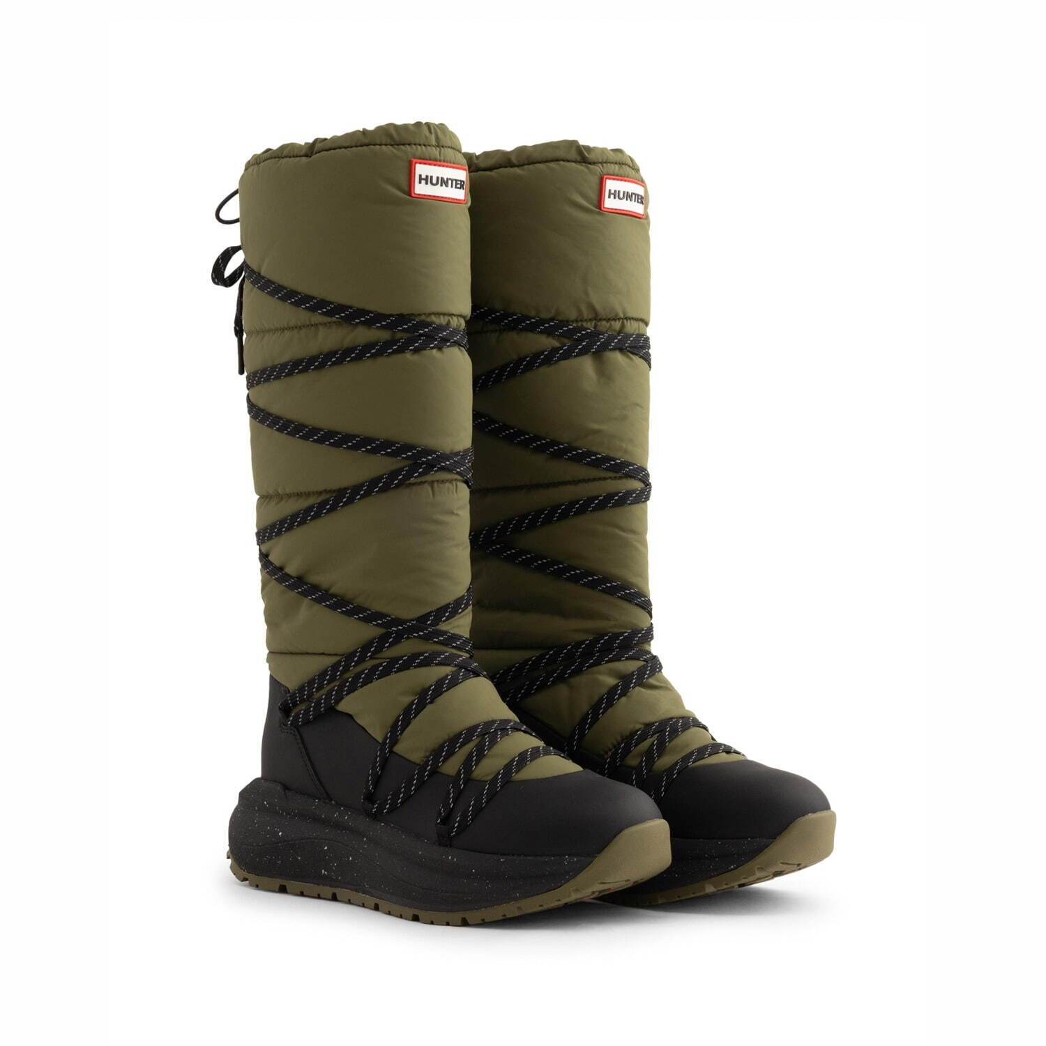ハンター“巻き上げストラップ”のスノーブーツ、防水性＆グリップ力に