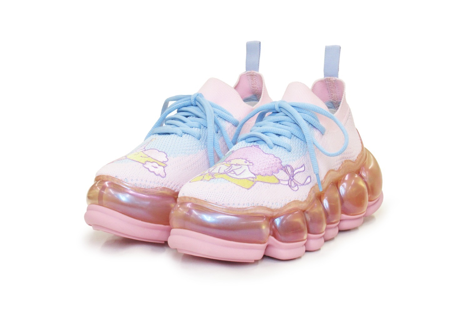 ミキオサカベ「キキ＆ララ」“ぷっくりソール”スニーカー、リバーシブル