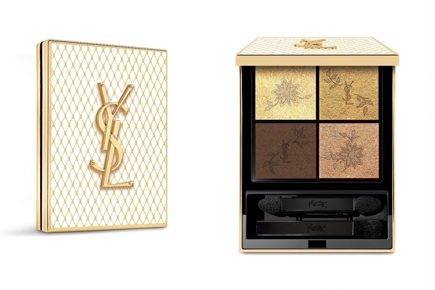 イヴ・サンローラン24年クリスマスコスメ、“ゴールドレース煌めく”4色