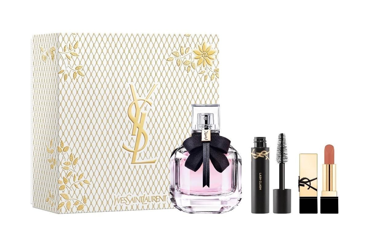 イヴ・サンローラン24年クリスマスコフレ第2弾、ゴールドレース柄