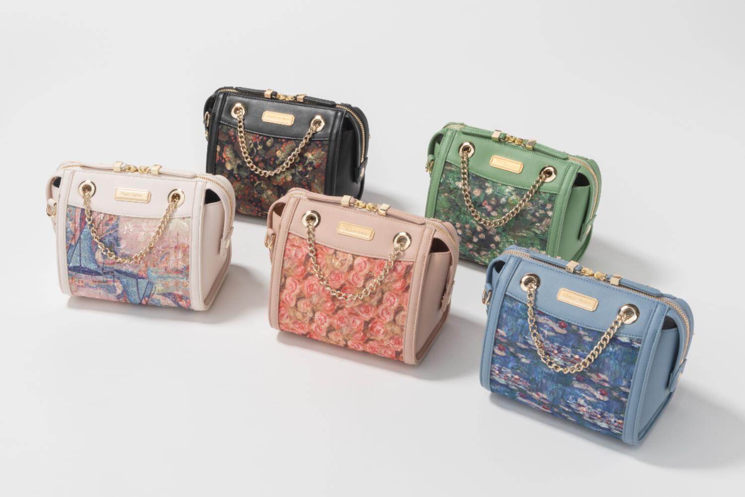 ダイアナ“名画モチーフ”シューズ＆バッグ、モネ《睡蓮》やゴッホ《ばら