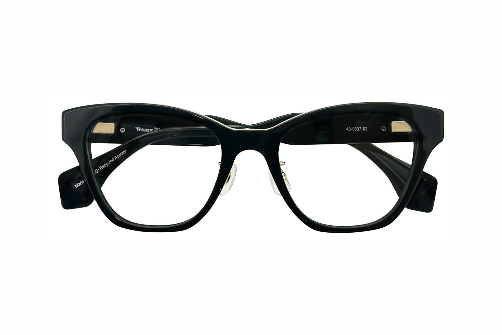 ヴィヴィアン・ウエストウッドのアイウェア、“べっ甲柄”細めボストン