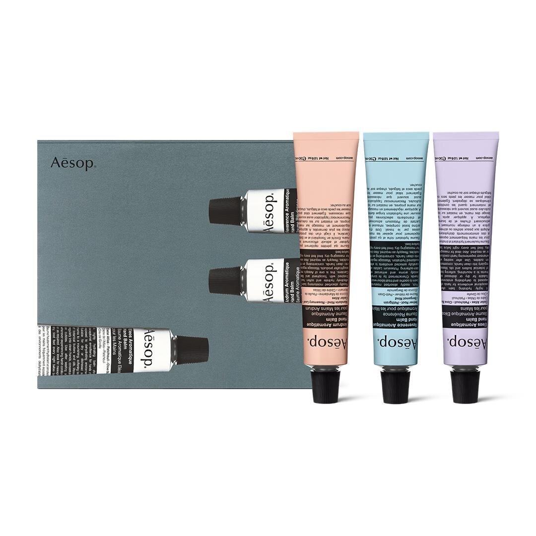 イソップ2025年クリスマスコフレ、ブランド初“ミニサイズ”ハンドバーム