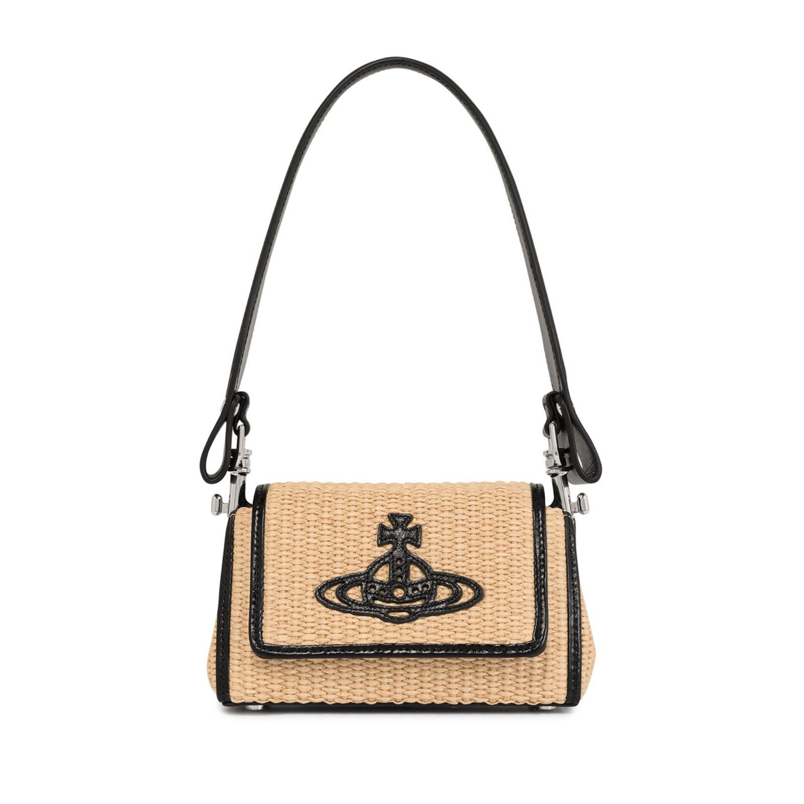 ヴィヴィアン・ウエストウッドの“ラフィア編み込み”バッグ、ブラック