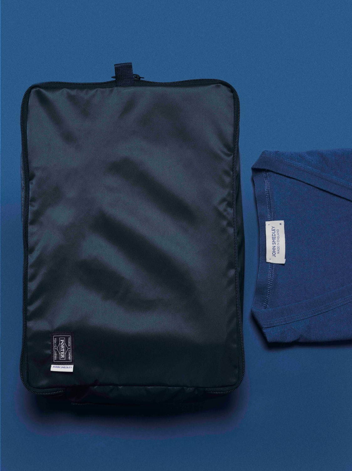 ジョン スメドレー×ポーター“ニット専用”トラベルケース第2弾、シワや