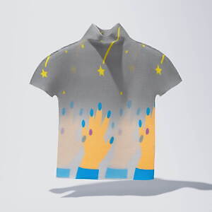 ミー イッセイ ミヤケ“流れ星”グラフィックのストレッチプリーツ