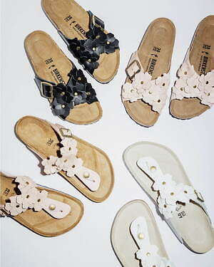 ビルケンシュトック“立体的な花”のクロスベルトサンダル「シエナ