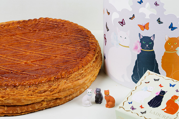 ラデュレから新年を祝うガレット・デ・ロワ、愛らしい猫の限定マカロン