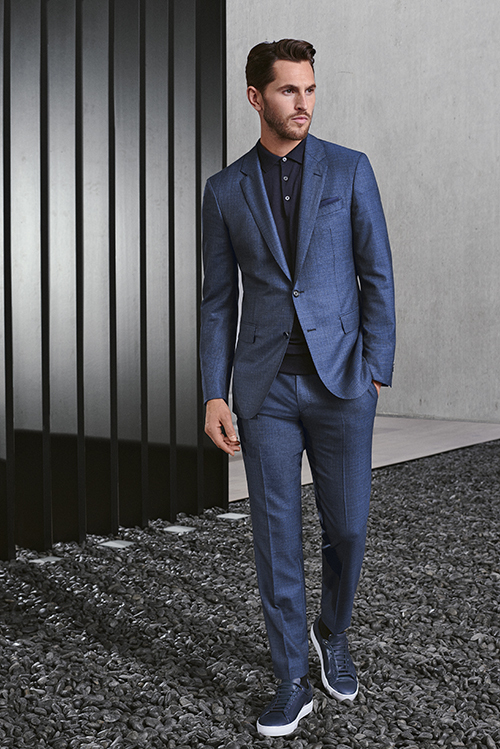 ヒューゴ ボス、新作フルキャンバス・スーツ - ウール、シルク素材の