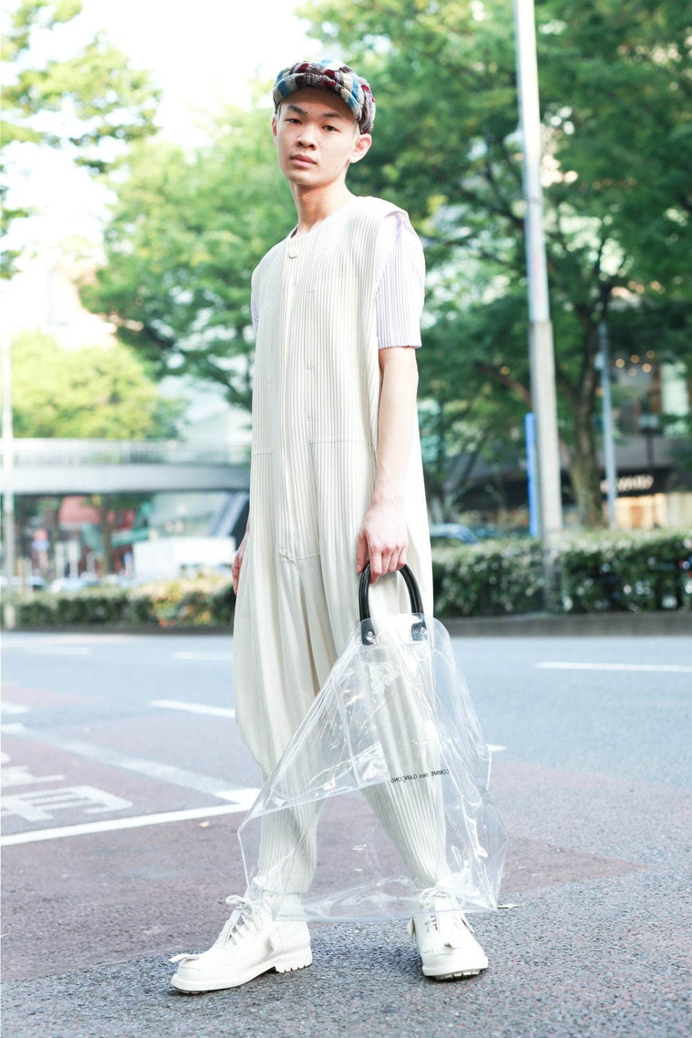 オムプリッセ イッセイミヤケ ジャンプスーツ ノースリーブ 消し