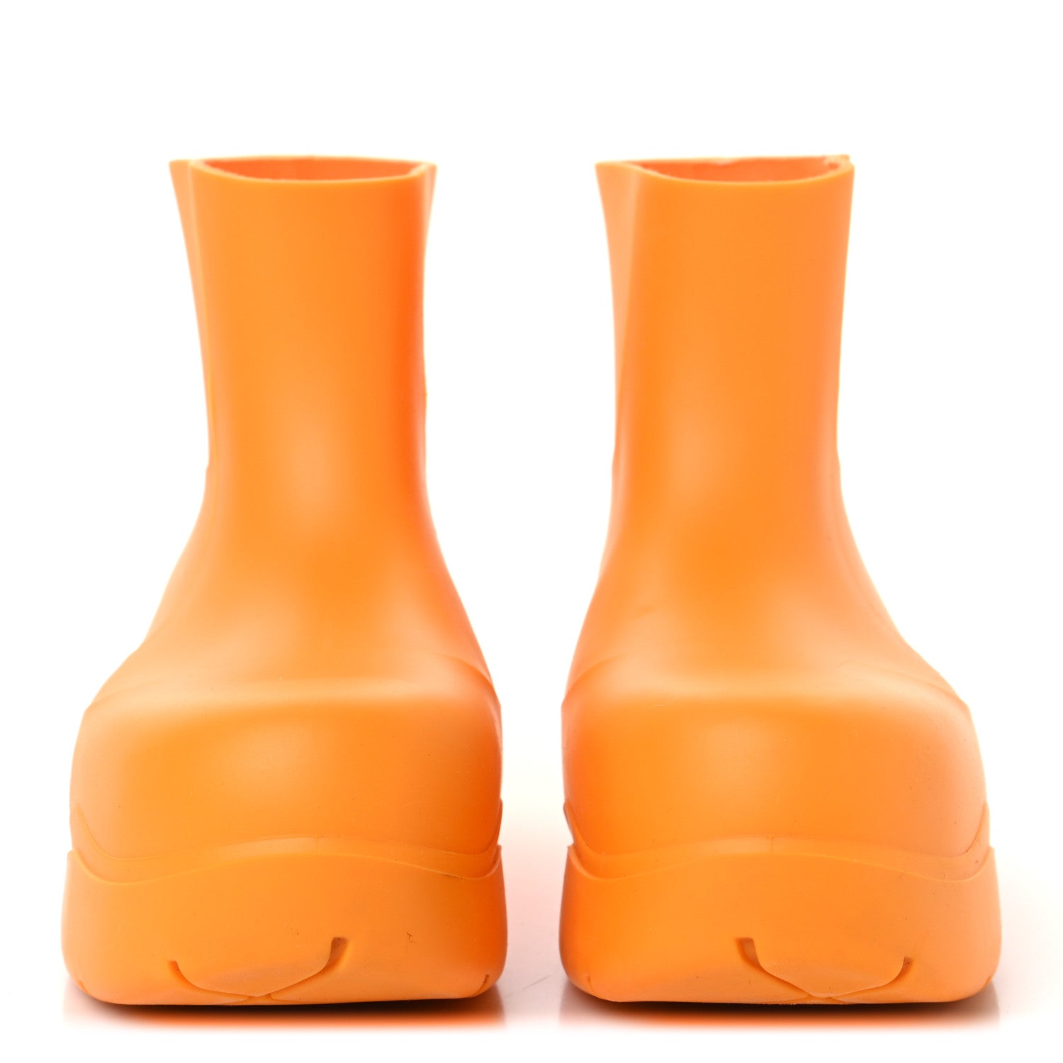 Bottega Veneta Rubber Mens Puddle Ankle Boots 42 Tangerine 1778202