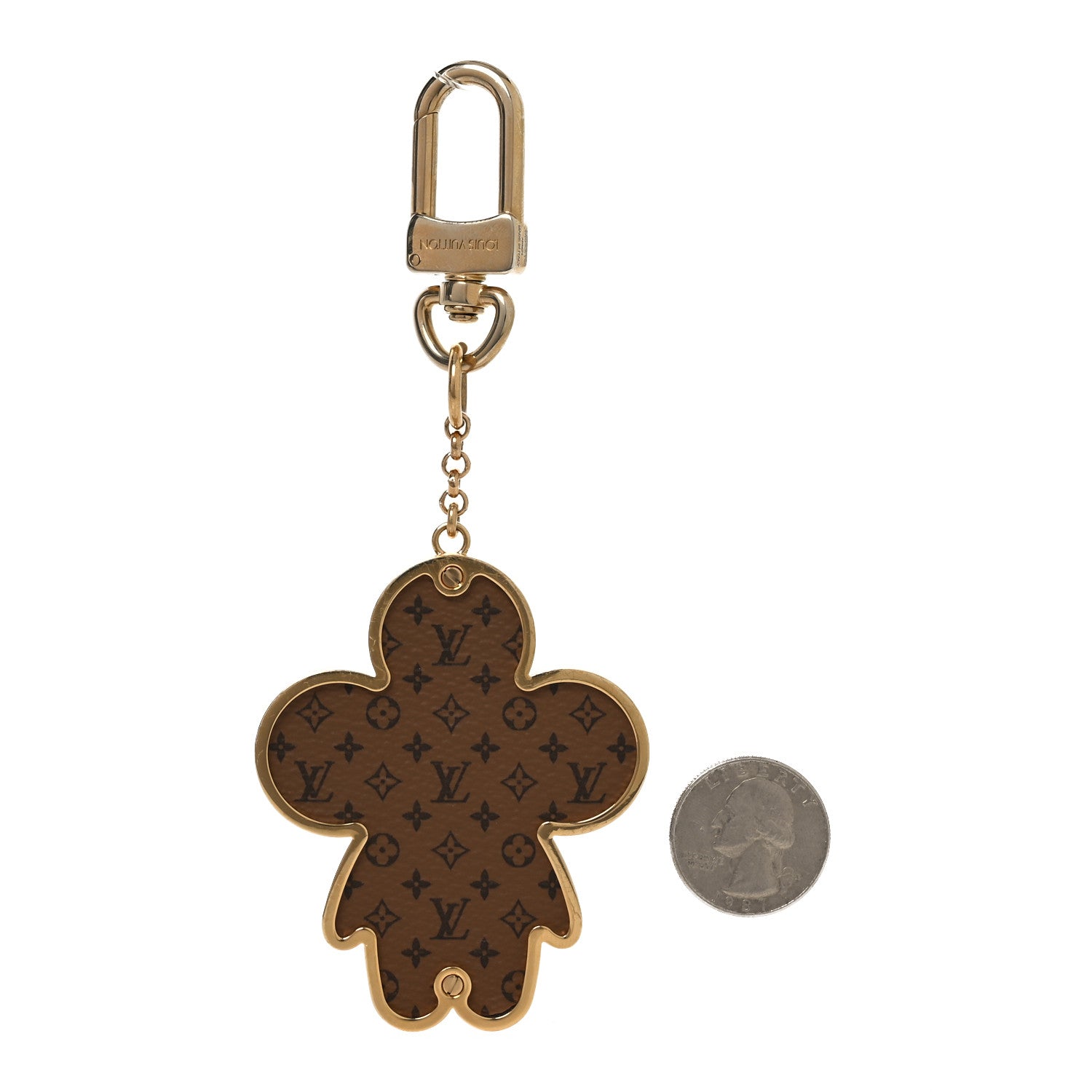 Louis Vuitton Metal Monogram Vivienne Xmas Bag Charm Key Holder