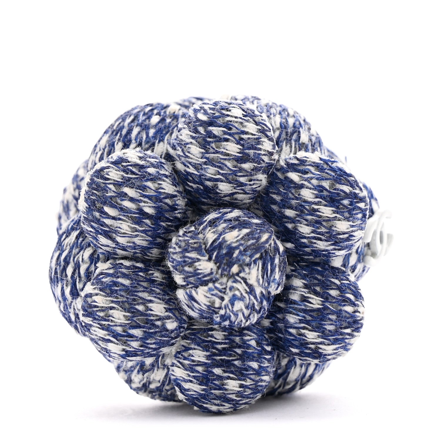 Chanel Tweed Camellia CC Brooch Lapel Pin Blue 1776302 – FASHIONPHILE