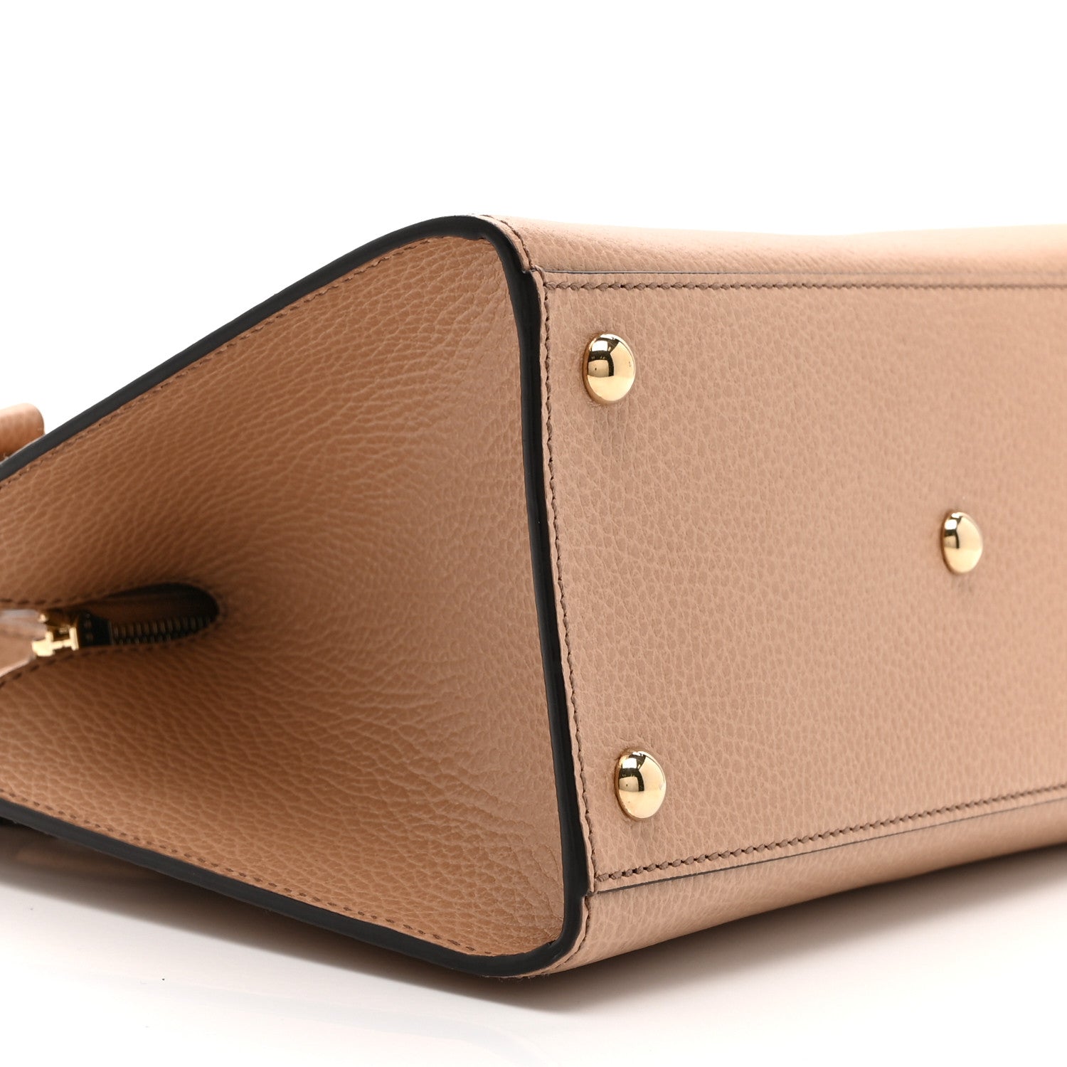 Gucci Dollar Calfskin Medium Soho Top Handle Satchel Camelia