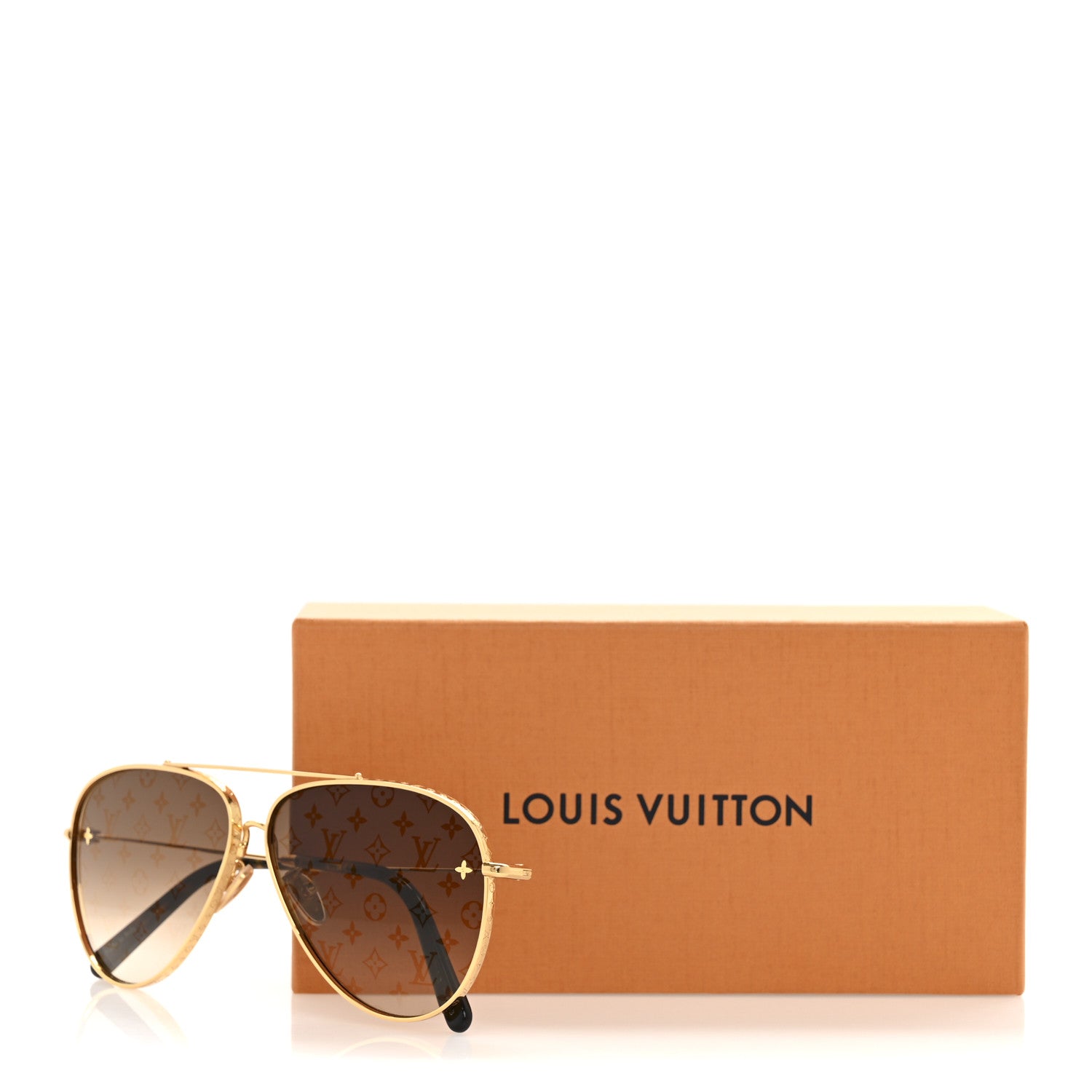 Louis Vuitton Metal The LV Pilot Sunglasses Z1620U Gradient Brown