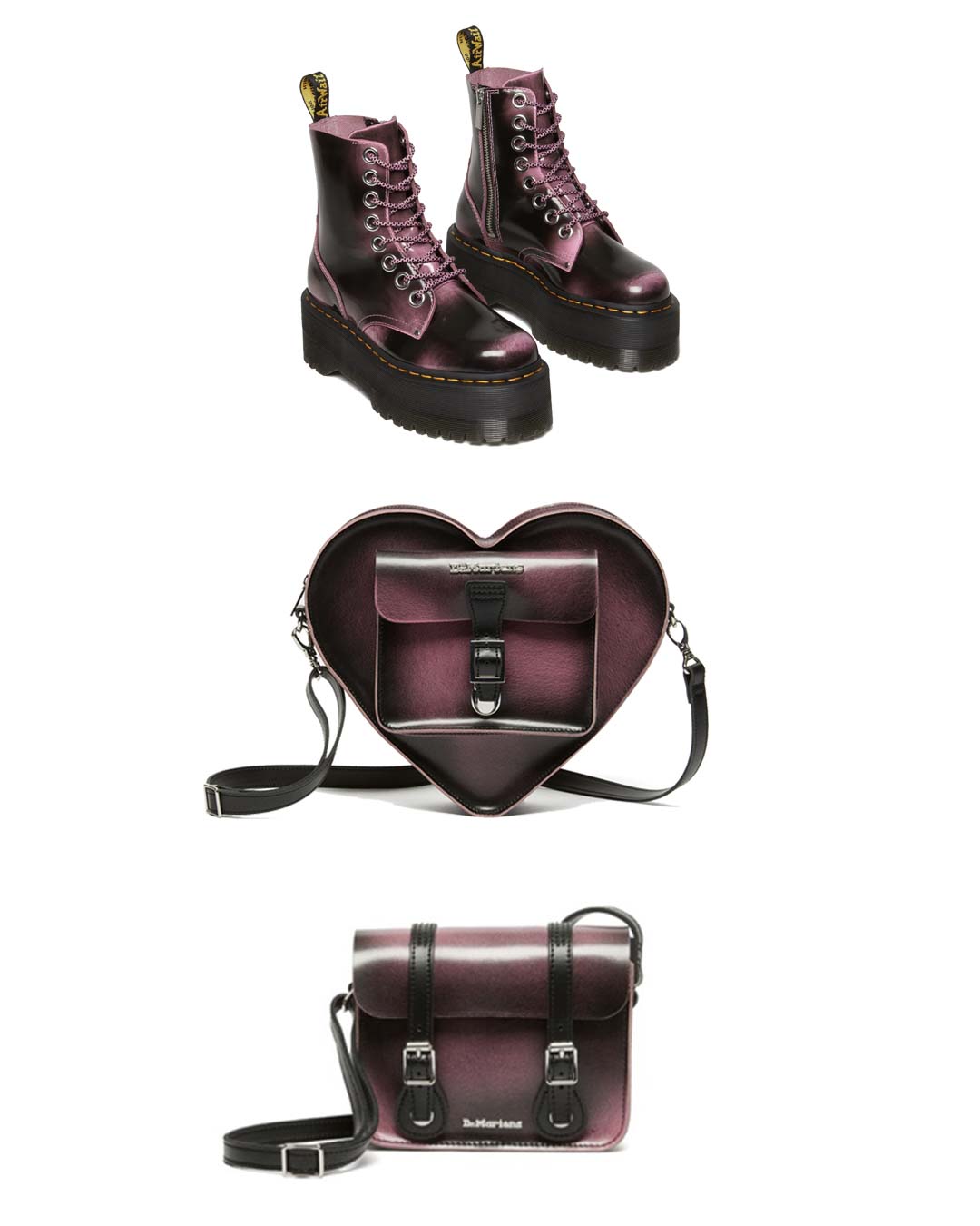 ドクターマーチン」バレンタインコレクションを発売、ミニハートバッグ