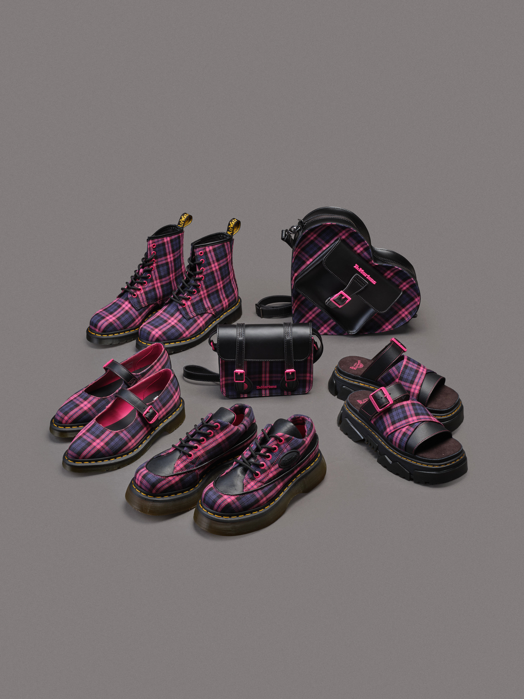 ドクターマーチン」がタータンチェックコレクションを発売 シューズの