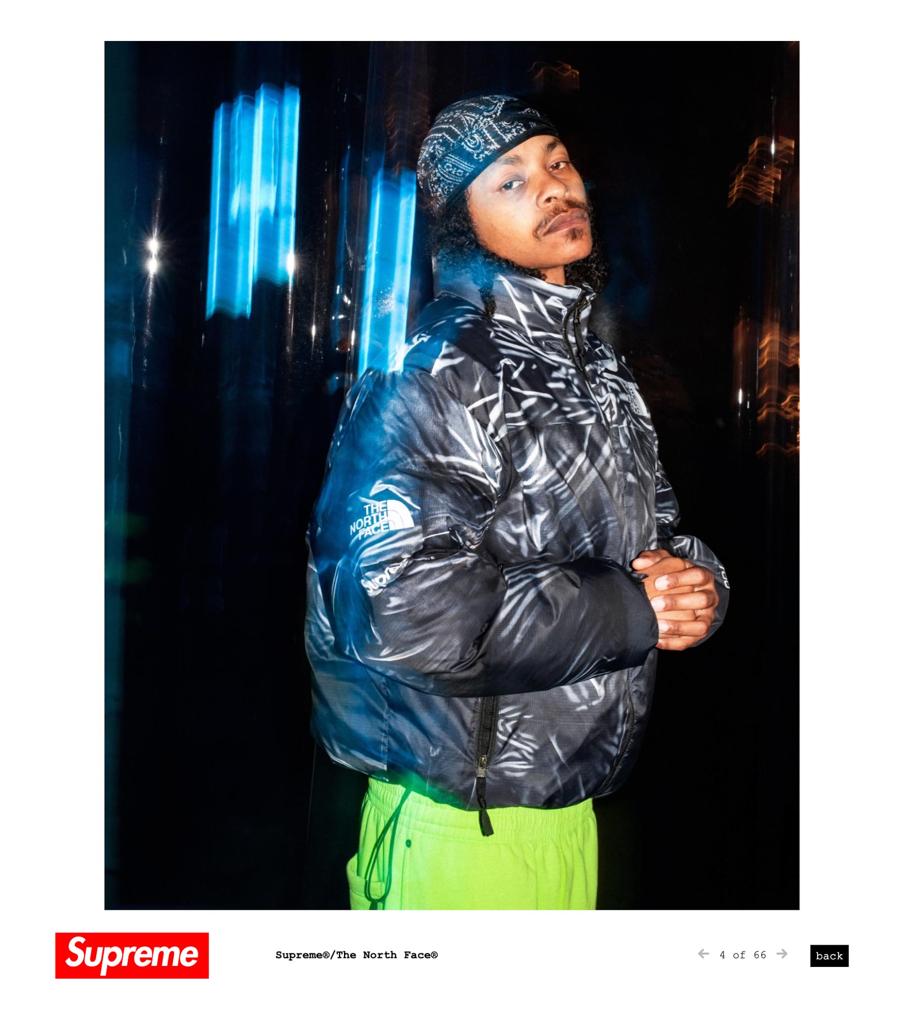 シュプリームとザ・ノース・フェイスがコラボ、騙し絵デザインの