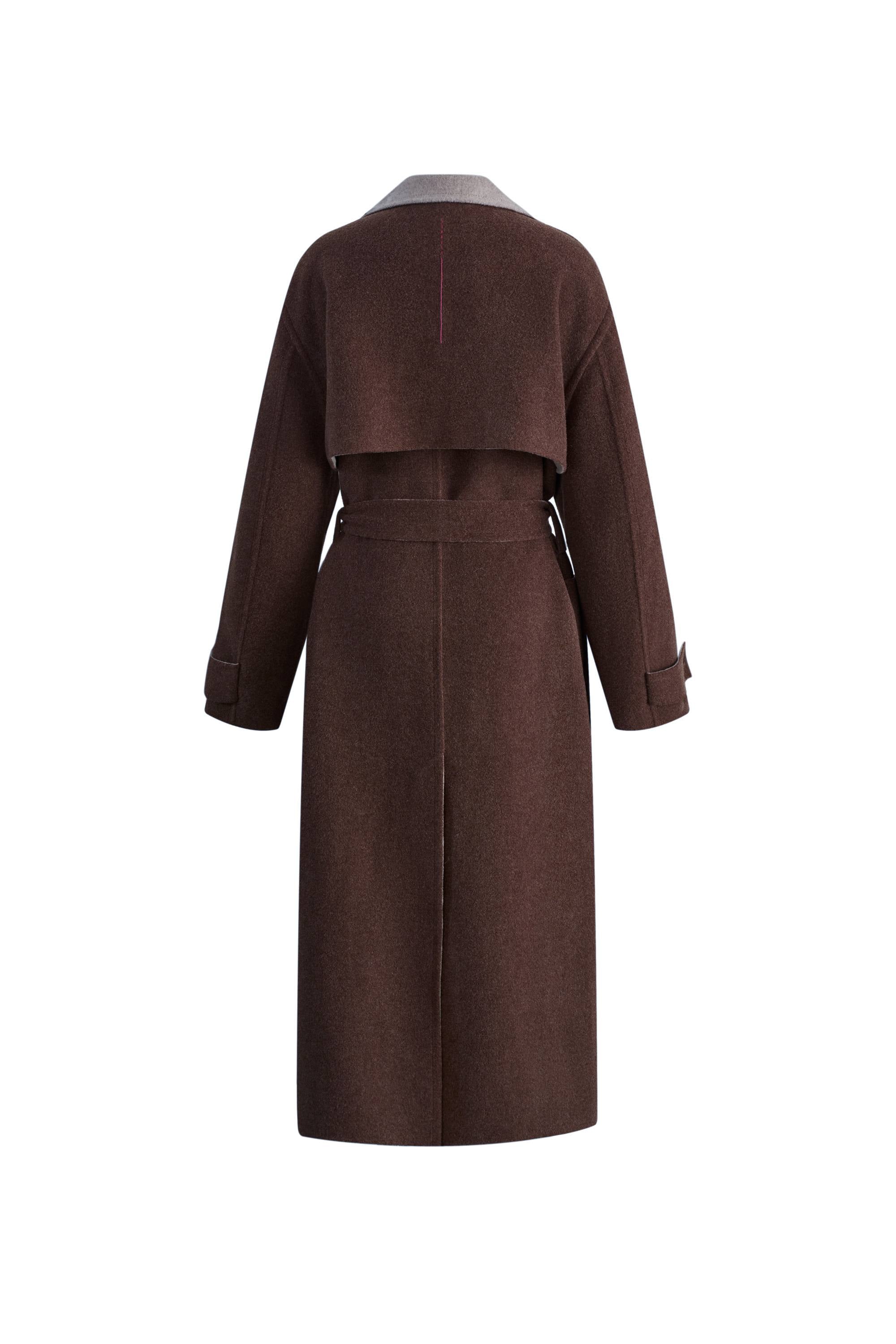 Karla Stand Collar Coat in Merino Wool – fbrq.com