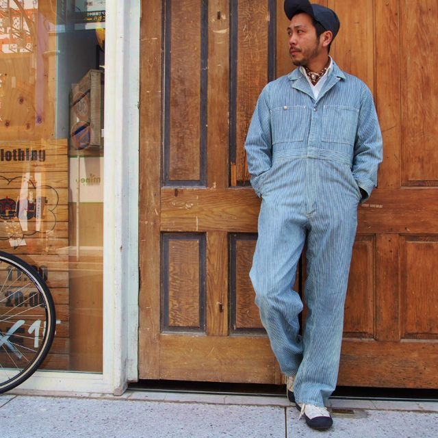 50's GO-PFOR ヒッコリーオールインワン ツナギ ワーク 50年代