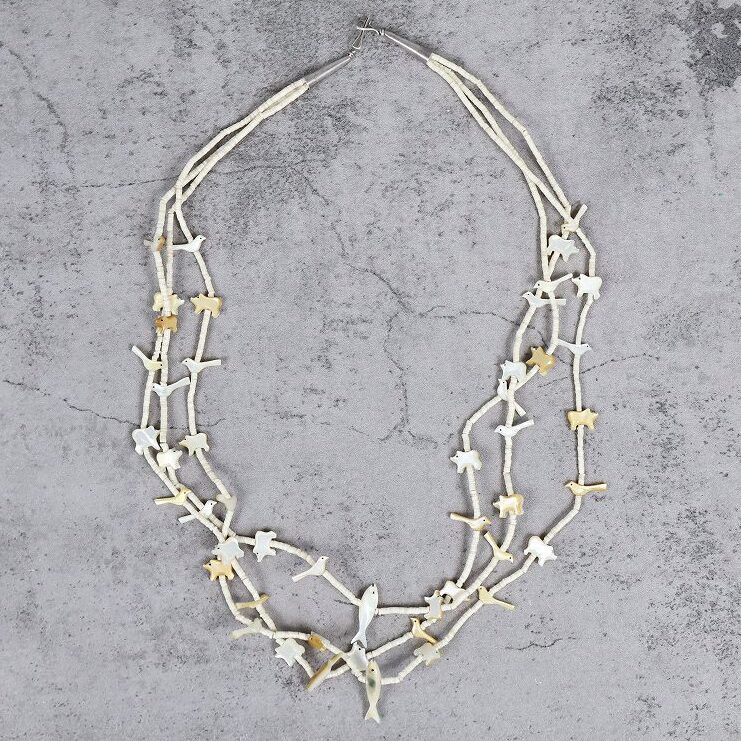 ズニ族 動物 生成り アイボリー ビーズ ネイティブアメリカン Native