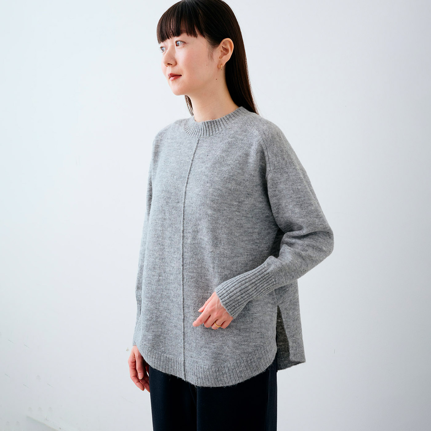 IEDIT[イディット] 洗える軽やかさ デイリーに着たい ウール＆アルパカ