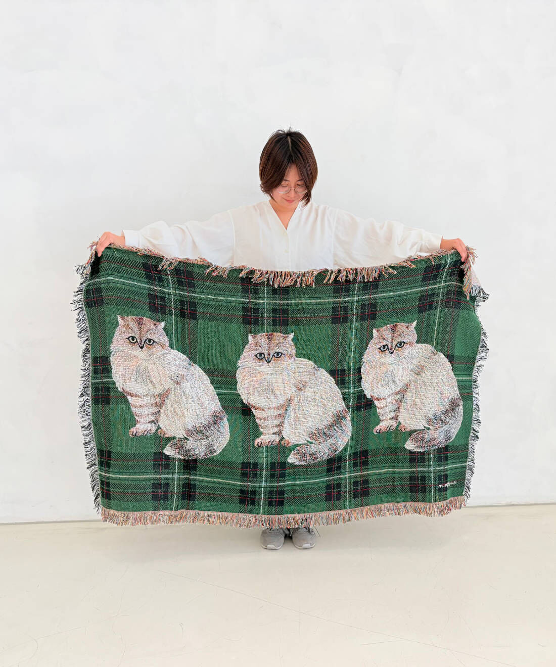 猫部セレクト 松尾ミユキさん タペストリーラグ（Lin）｜猫部