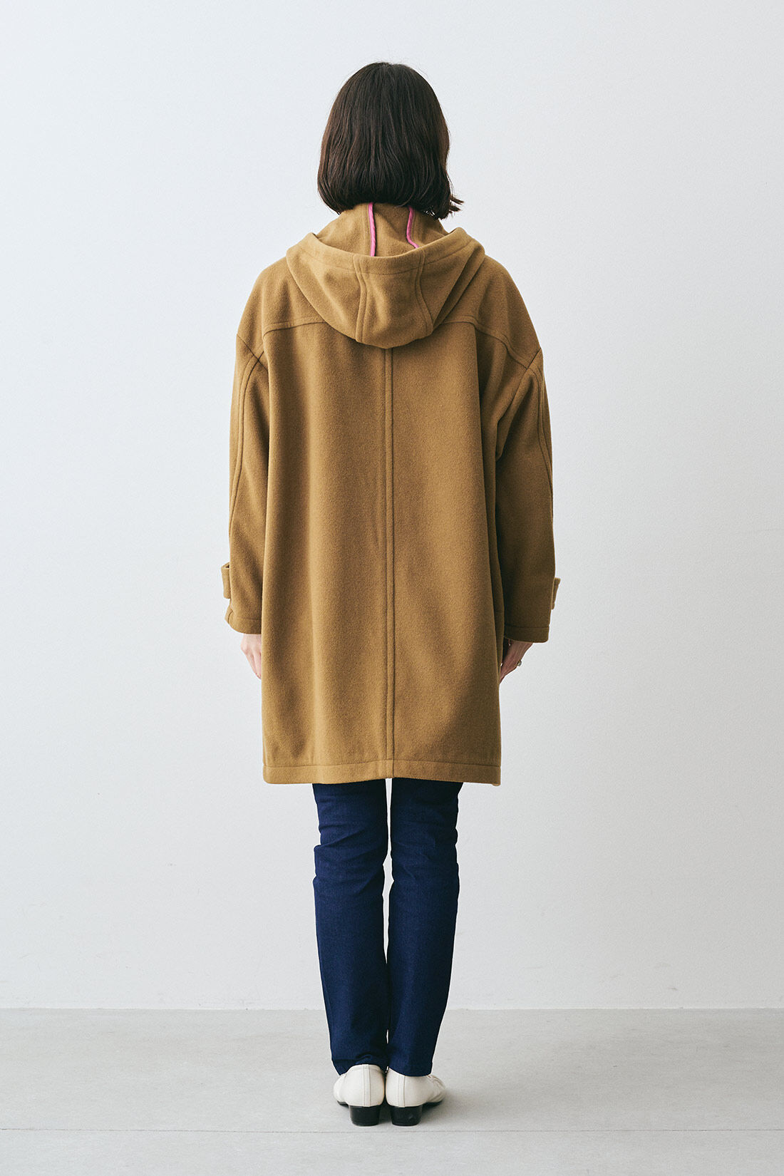 MEDE19F イタリアンウールモッサのダッフルコート〈キャメル〉｜Real