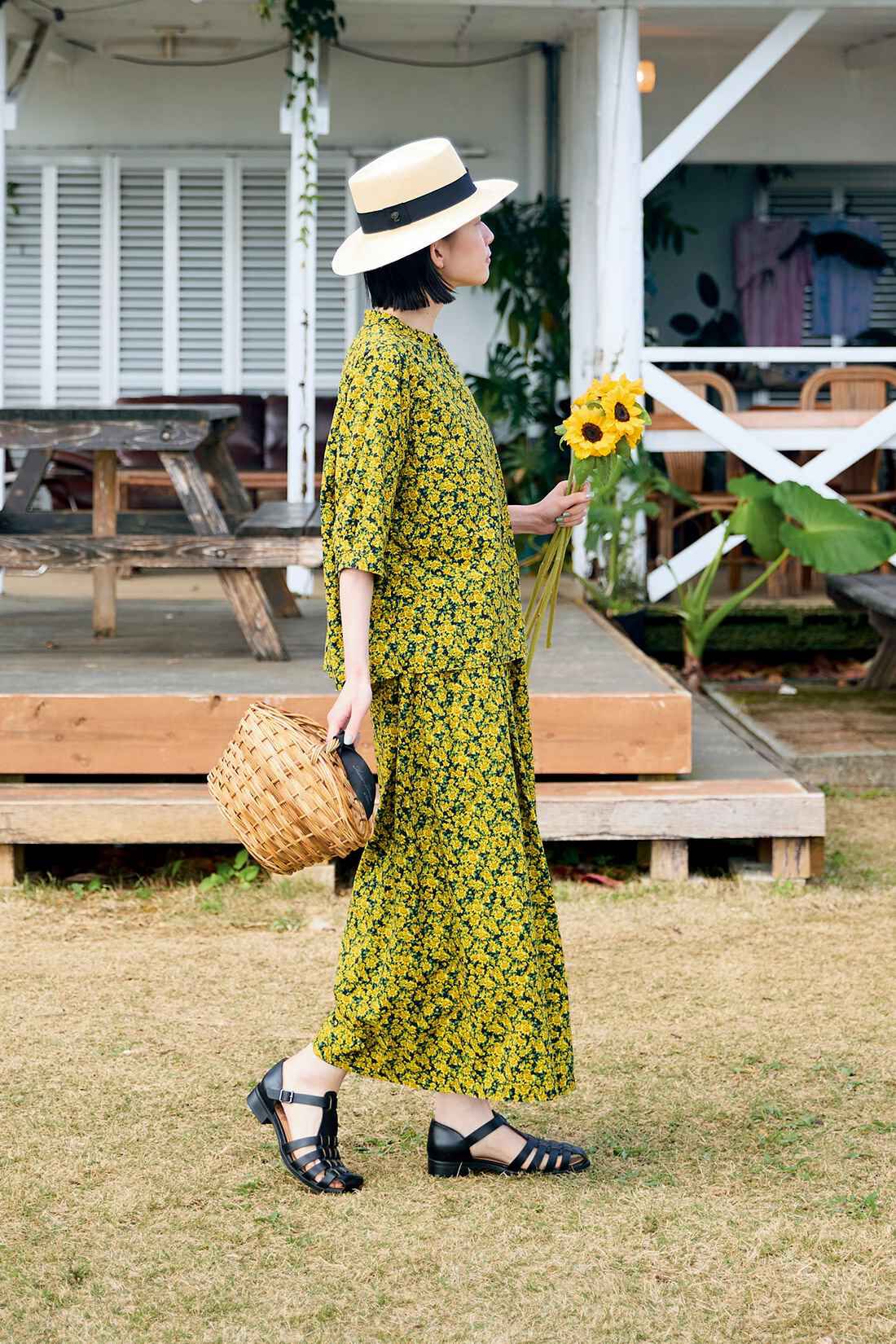 サニークラウズ ひまわり畑シャツ〈レディース〉｜Sunny clouds