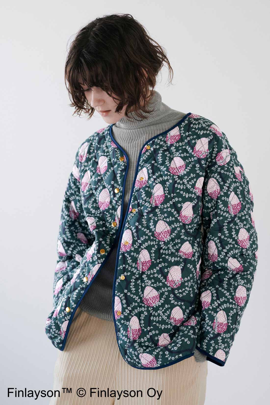 フィンレイソン リバーシブルキルティングブルゾン〈バンクシア