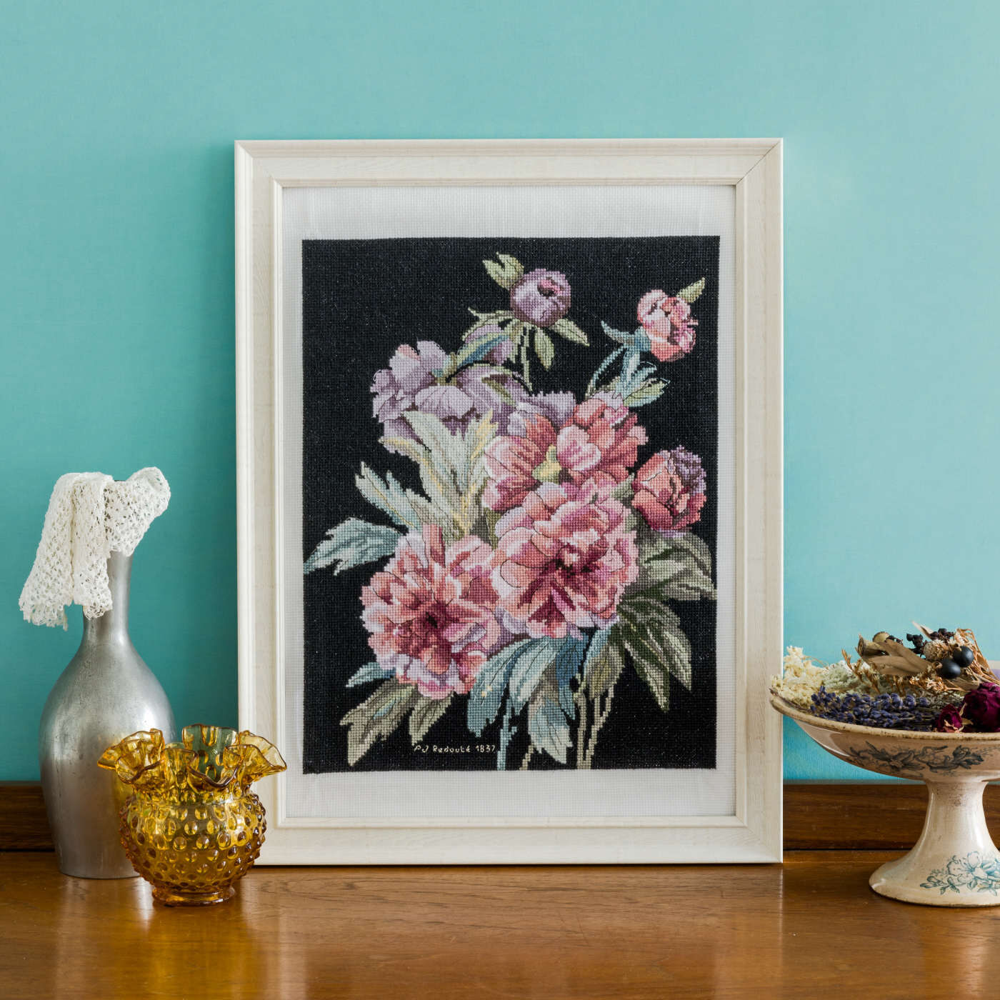 DMC×ルーヴル美術館 「牡丹の枝」 クロスステッチキット〈大