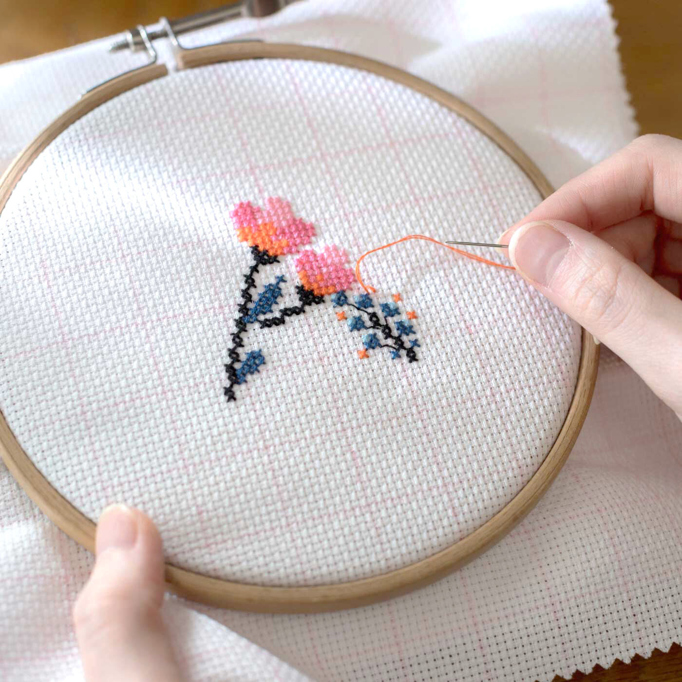 ガイドライン付きクロスステッチ布 マジックガイドアイーダ〈14