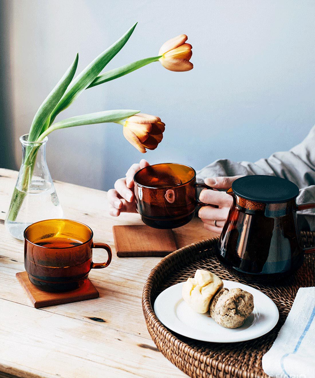 レトロ美しい スープカップとしても使える HARIO COLORS（ハリオ