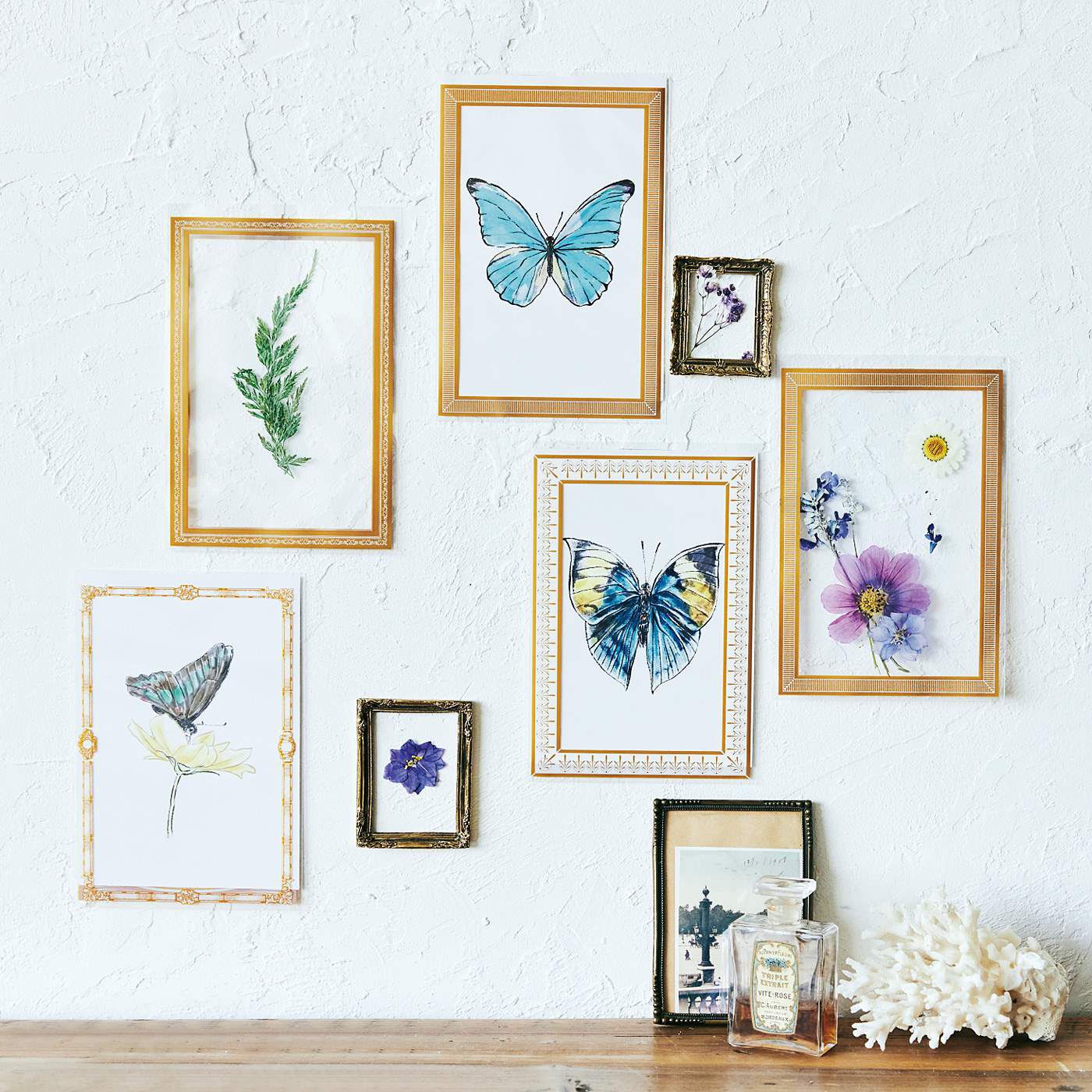 museumbu Home Museum Frame Pattern Dress-Up Postcard Bag Set