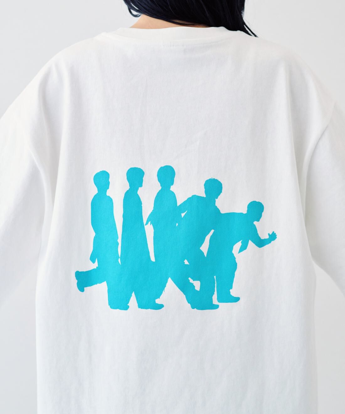 M!LKじゃん！番組公式 シルエットプリントTシャツ〈オフホワイト