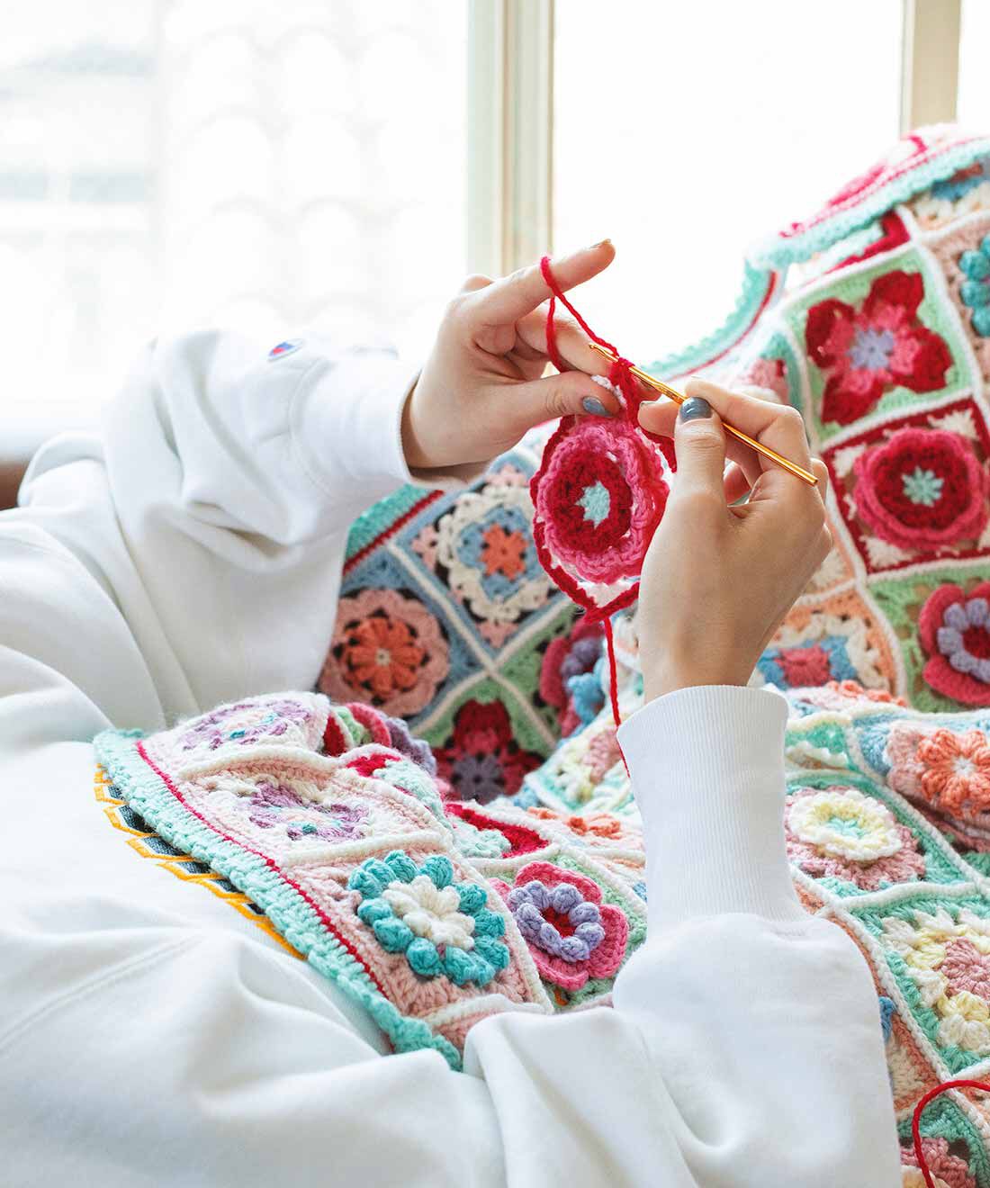 フレンチポップ気分！ マカロンカラーのかぎ針編みモチーフの会